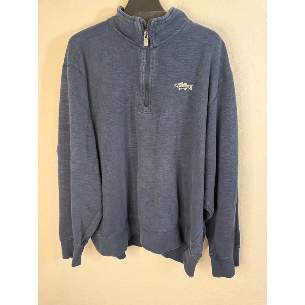 Orvis Navy Pullover jacket Henley Size XL { EXTRA‎ LARGE }